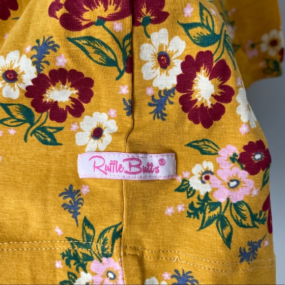 Ruffle Butts Golden Waterfall Long Sleeve Dress - Picture 4 of 8